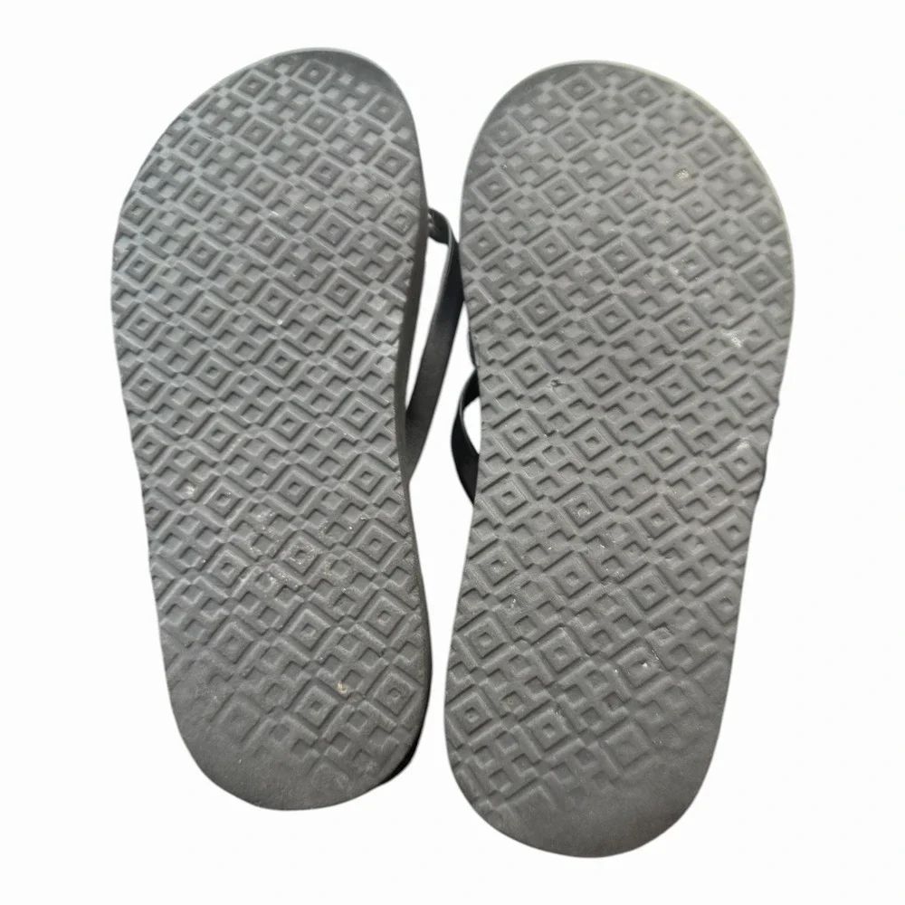 Tory Burch Women's Black Rubber Flip Flops Size 6